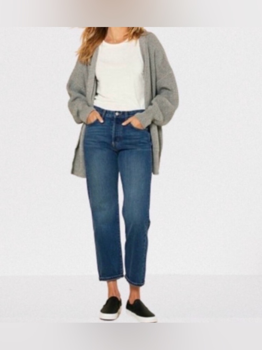 Outerknown S.E.A. Karma Burns High Rise Straight Women’s Jeans Button Fly (30)